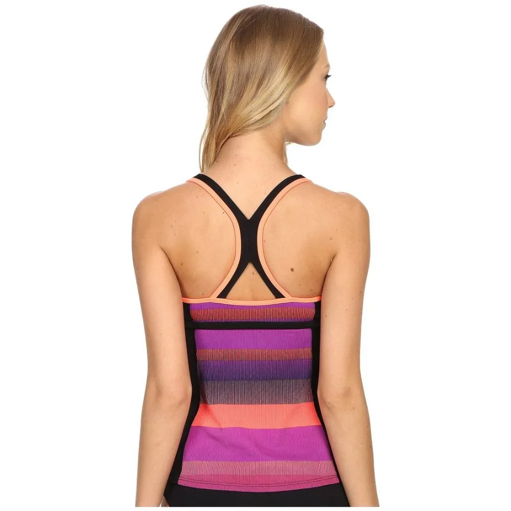 NWT Nike Optic Shift V-Back Stretch Tankini Top